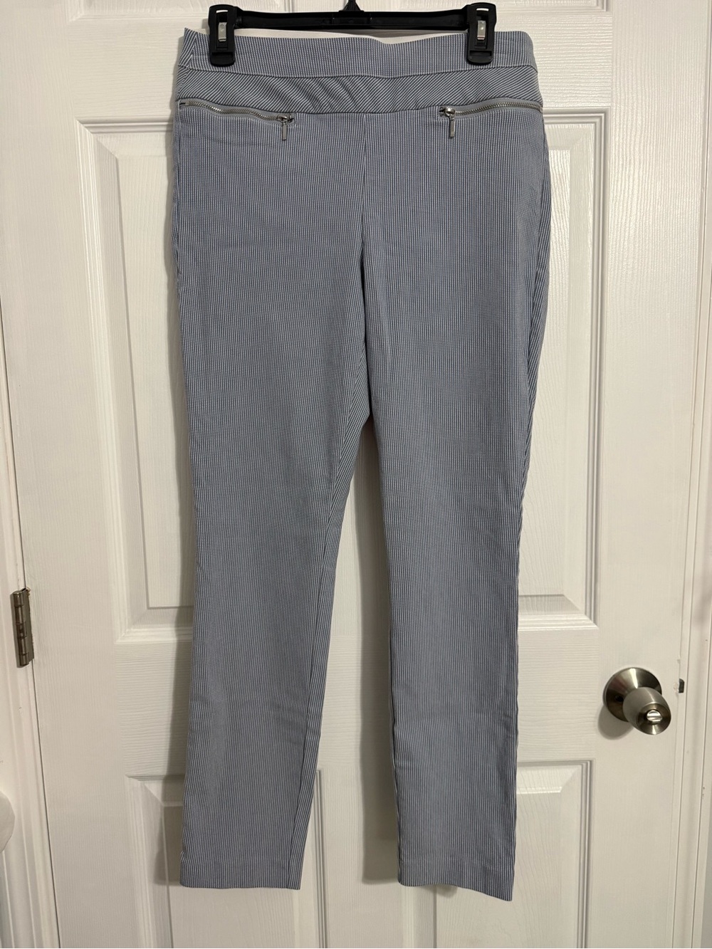 Light Blue Stretch Ribbed Women’s Pants